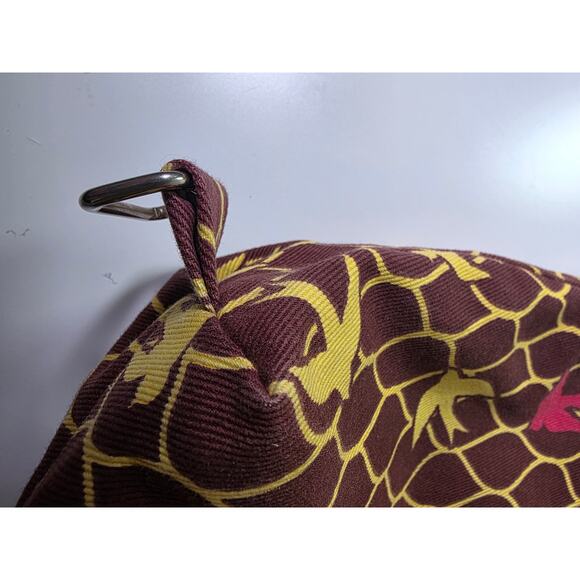 YAK PAK Brown Yellow Bird Flying Shopping Beach Large 16" Tote Bag - Picture 5 of 13